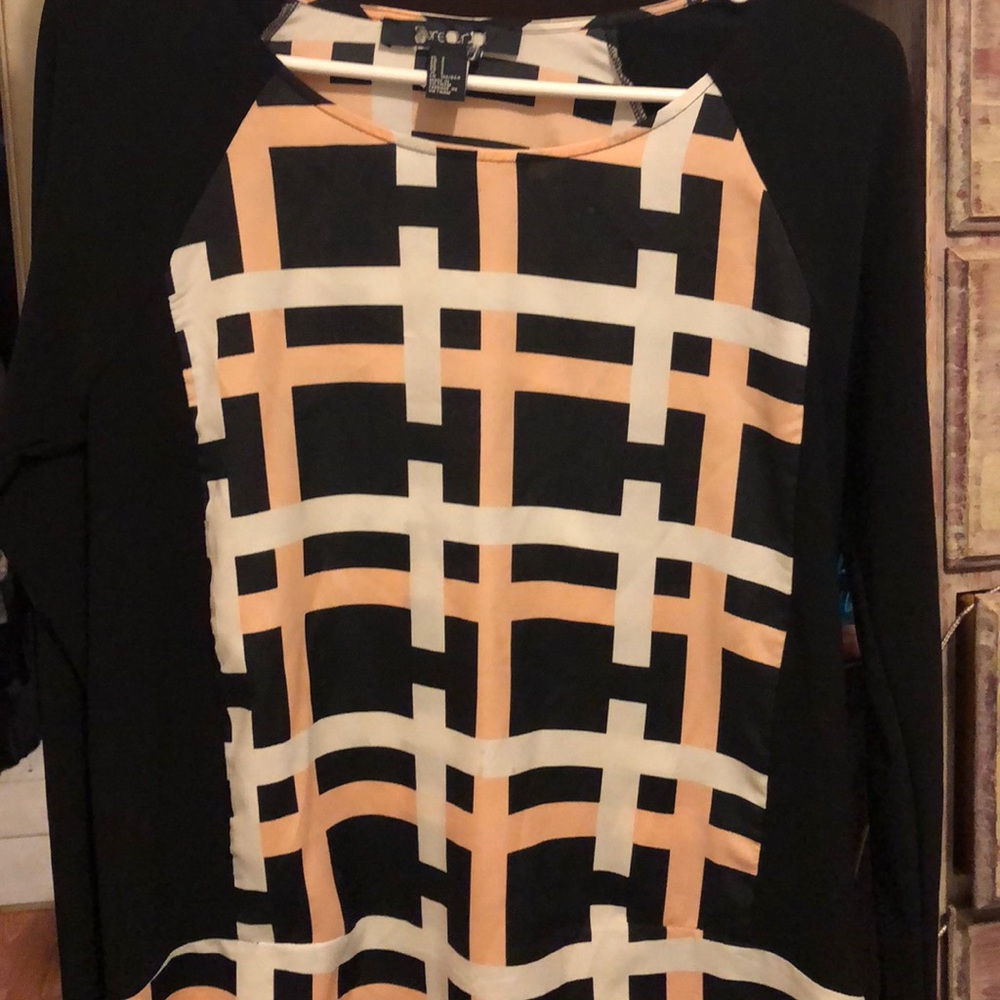 Black checkered dressy shirt